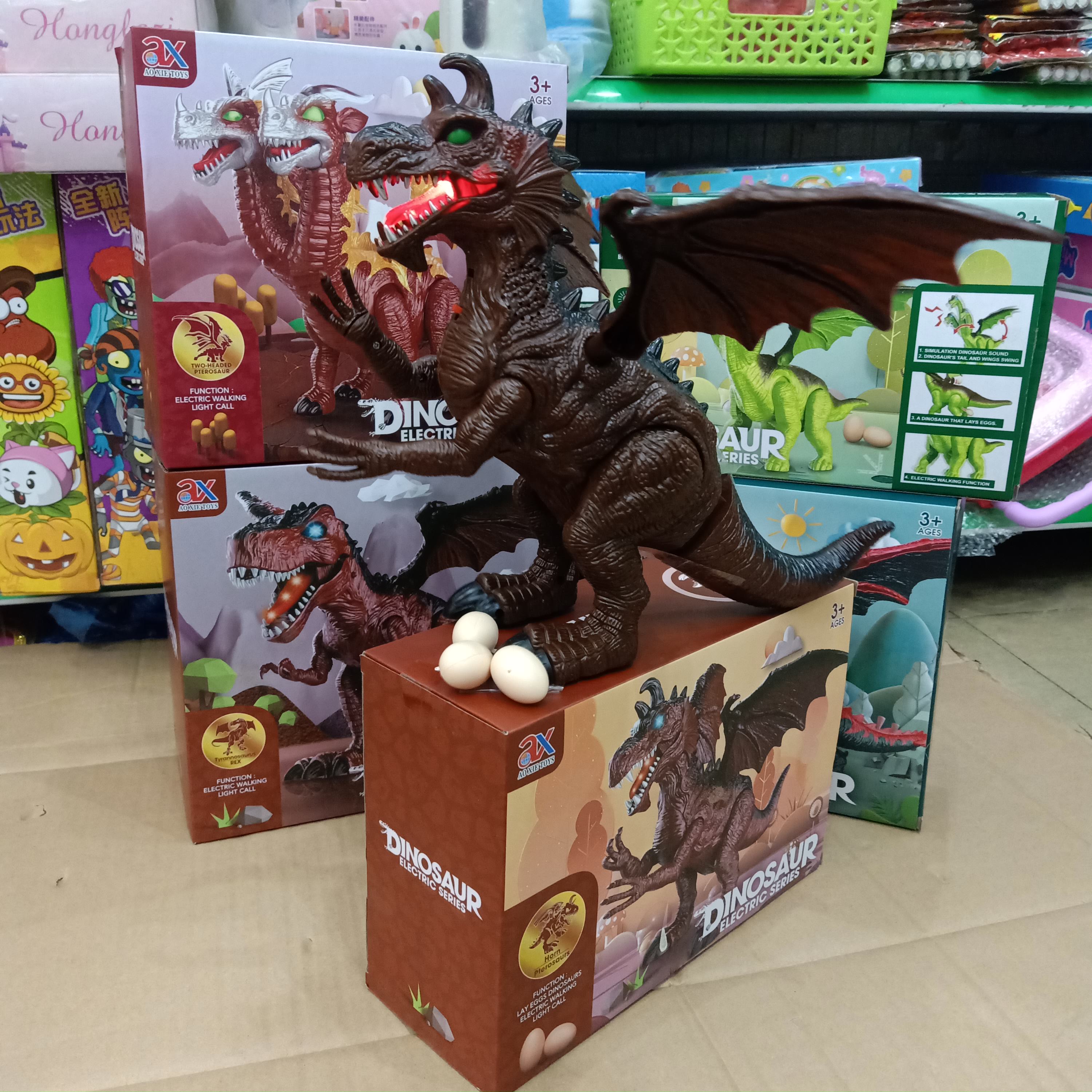 Bộ đồ chơi khủng long bạo chúa t-rex chạy pin có đèn có nhạc cho bé - đồ chơi khủng long chạy pin
