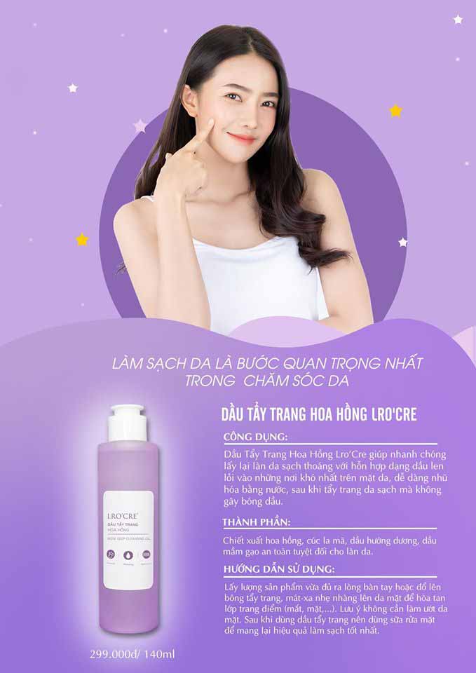 Nước tẩy trang hoa hồng LRO'CRE