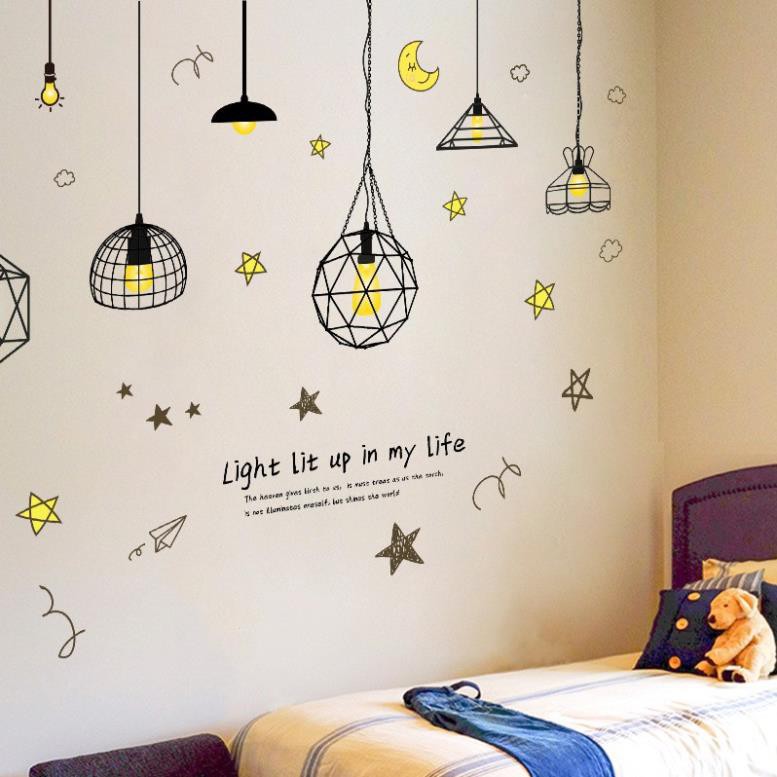 Decal Dán Tường Chùm Đèn Xinh Xắn