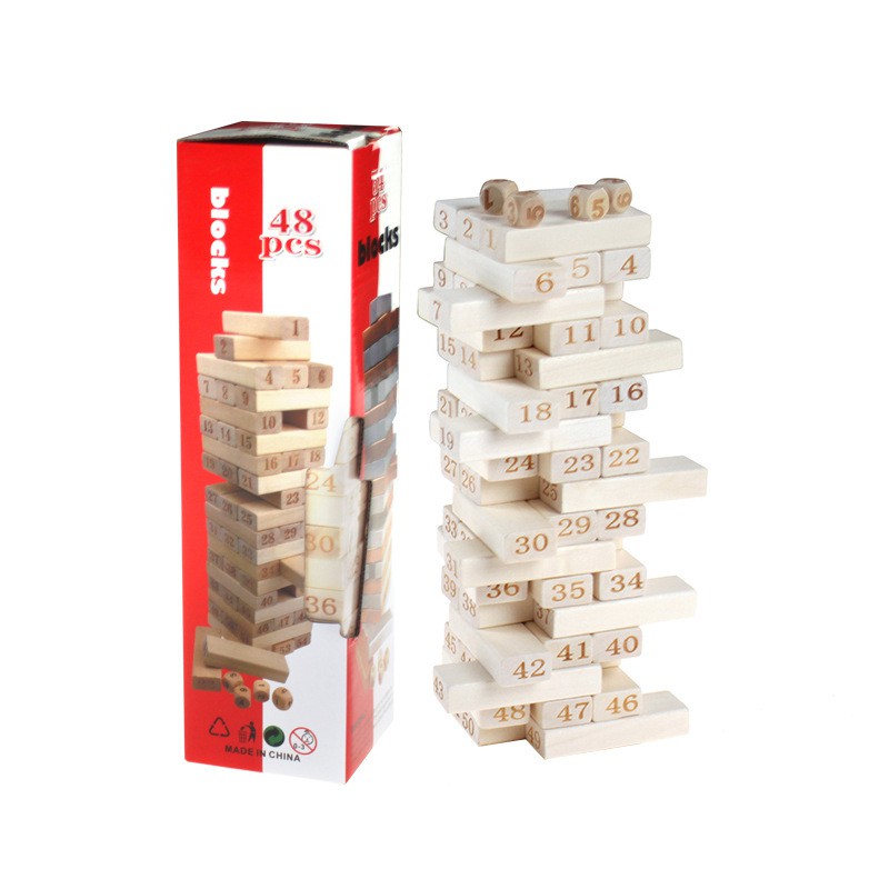 Đồ chơi rút gỗ size lớn 48 miếng loại cao cấp.