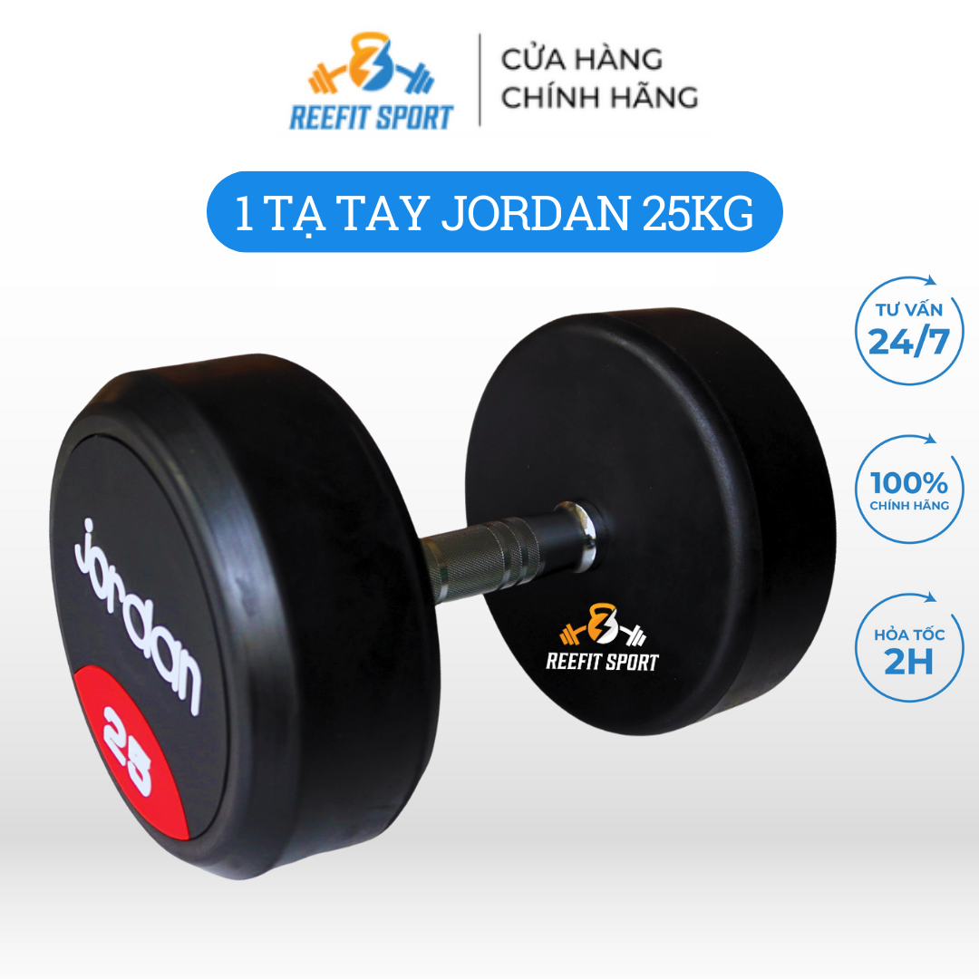 Tạ tay cao su Jordan 25kg cao cấp