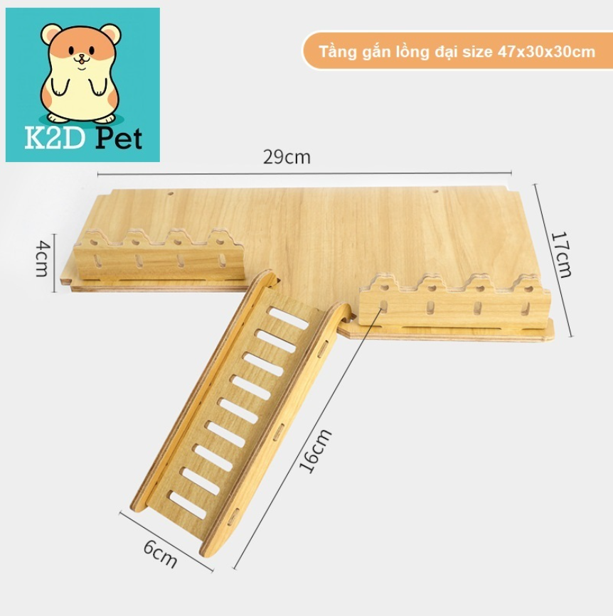 [Hoàn tiền 10%]Tầng Gắn Lồng Hamster Loại To [Gồm Cả Ốc Vít]