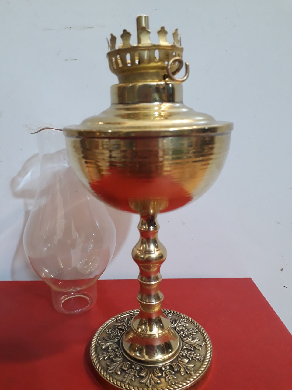 Đèn dầu bằng đồng cao cấp cao 28cm