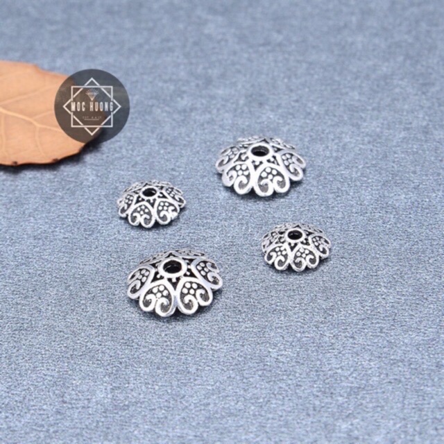 Charm bạc ốp hoa - mh023