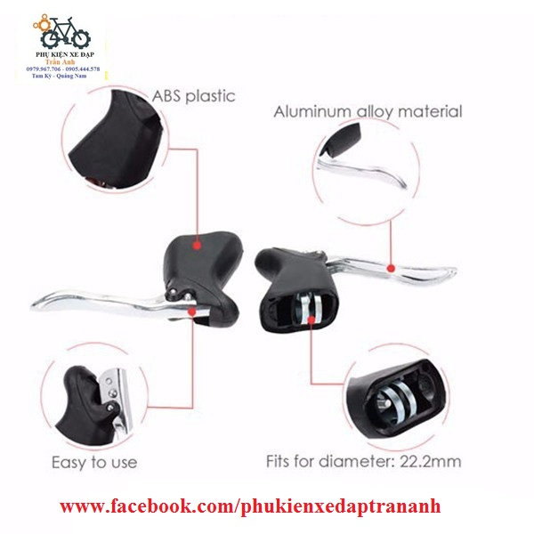 Cặp Tay Phanh Nhôm Sừng Xe Đạp - Kiểu 1
