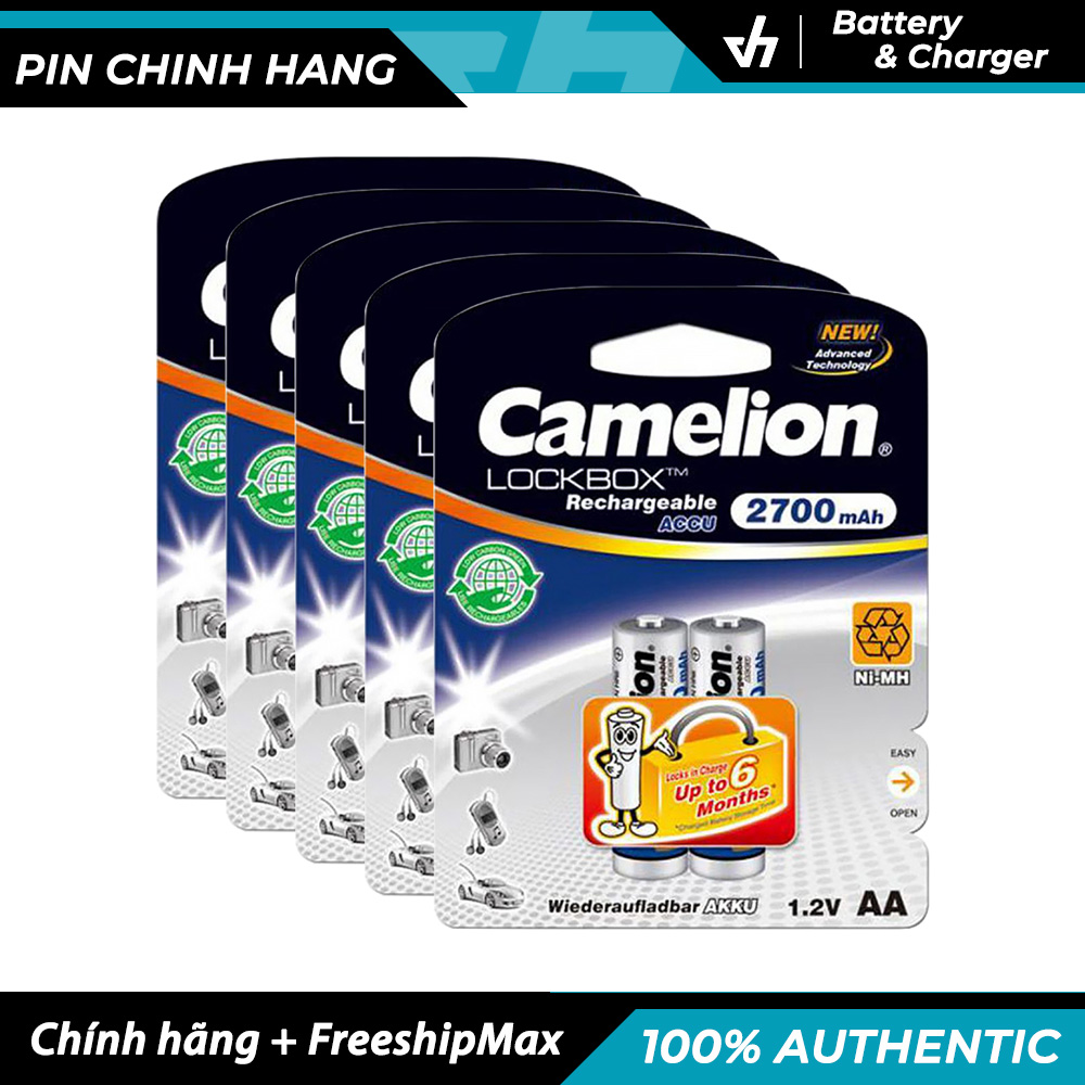 Bộ 10 Pin sạc  Camelion AA Rechargeable 2700mAh