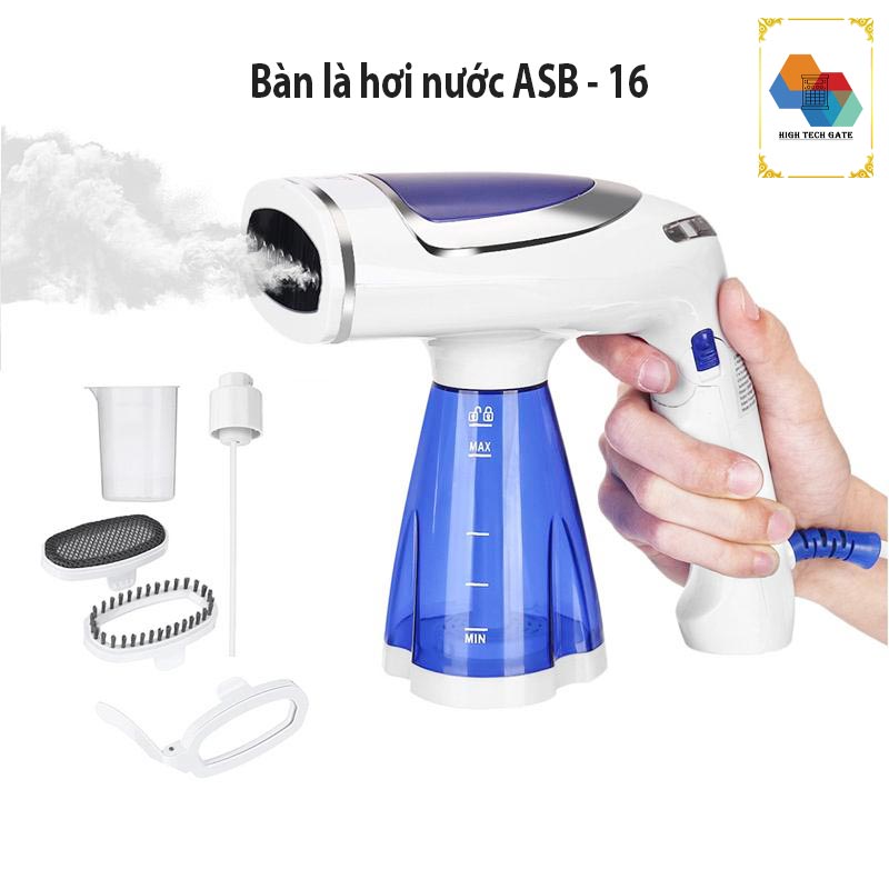 Bàn là hơi nước, máy ủi quần áo ASB-16 phiên bản đa năng 4 trong 1, ba cấp độ ủi với 1600W mạnh mẽ, gấp gọn tiện lợi sử dụng ở nhà hoặc công tác, du lịch, nạp nước ngoài tiện lợi