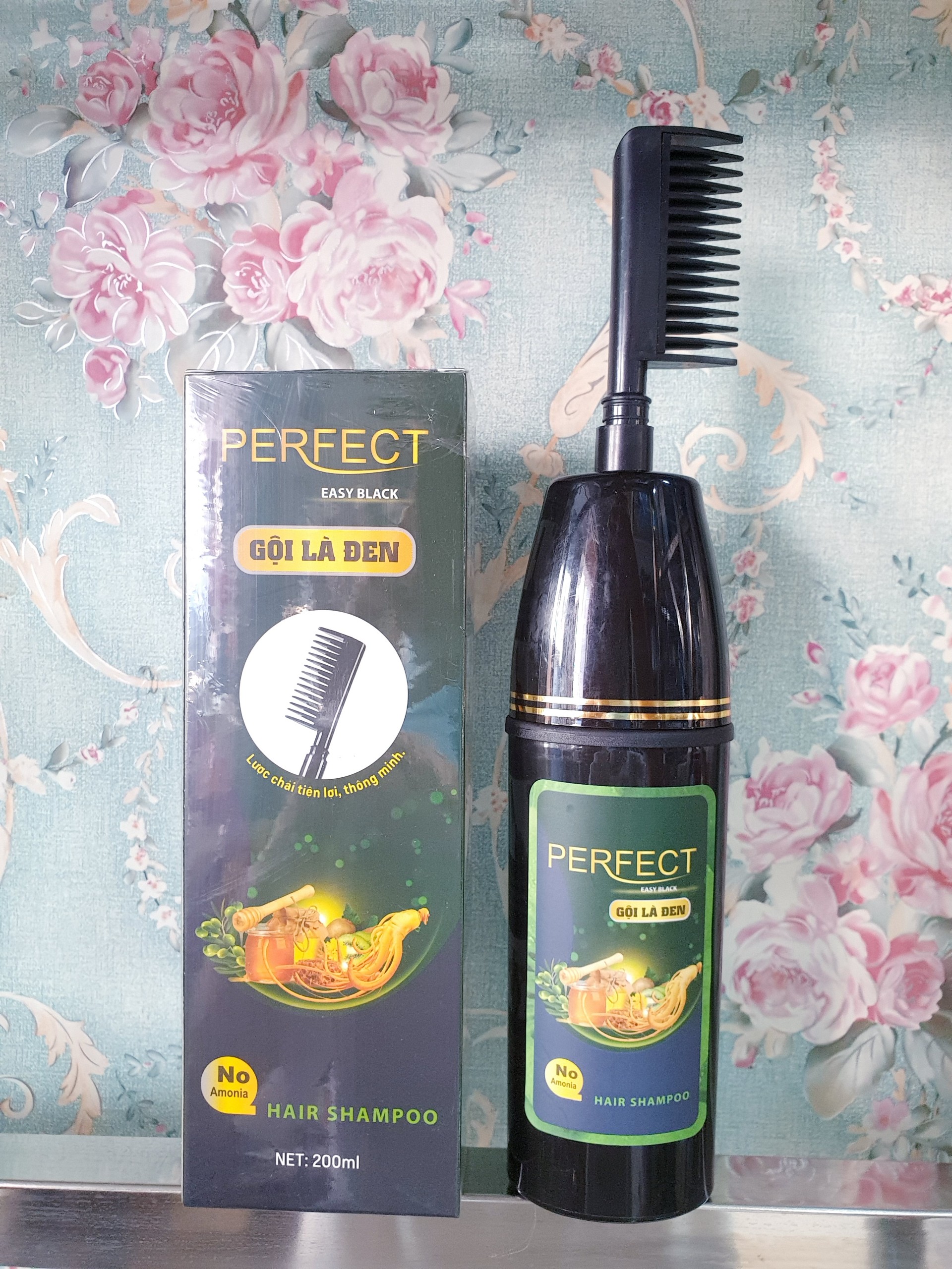 Dầu gội nhuộm perfect hàn quốc gội là đen - nâu đen 200ml