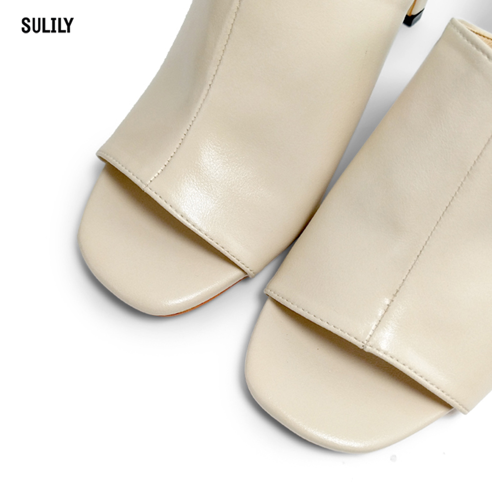Dép Quai Bản Lớn Gót 8 phân Sulily