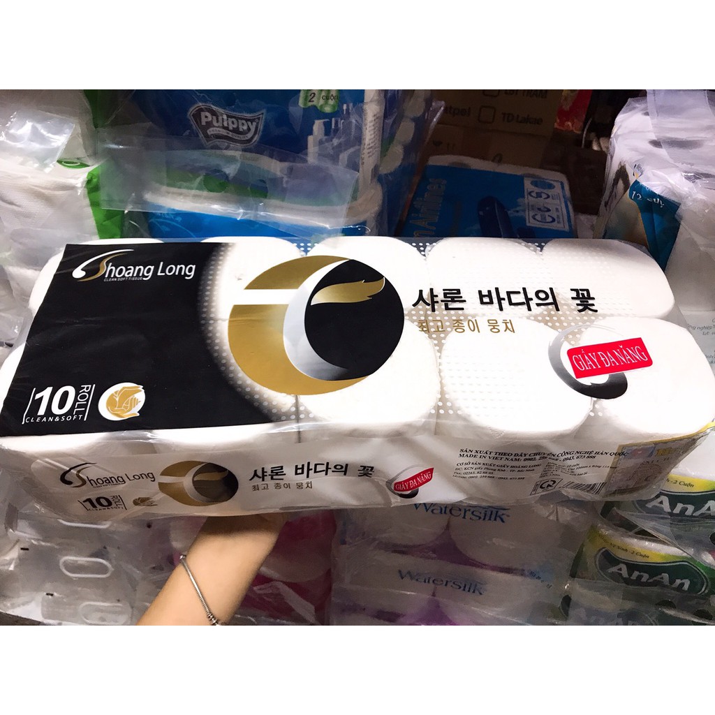 (MUA 9 TẶNG 1) Lốc 10 cuộn giấy đa năng Hoàng Long ( không lõi)