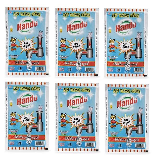 Combo 6 gói bột thông tắc cống nội địa Hando 100g BT58