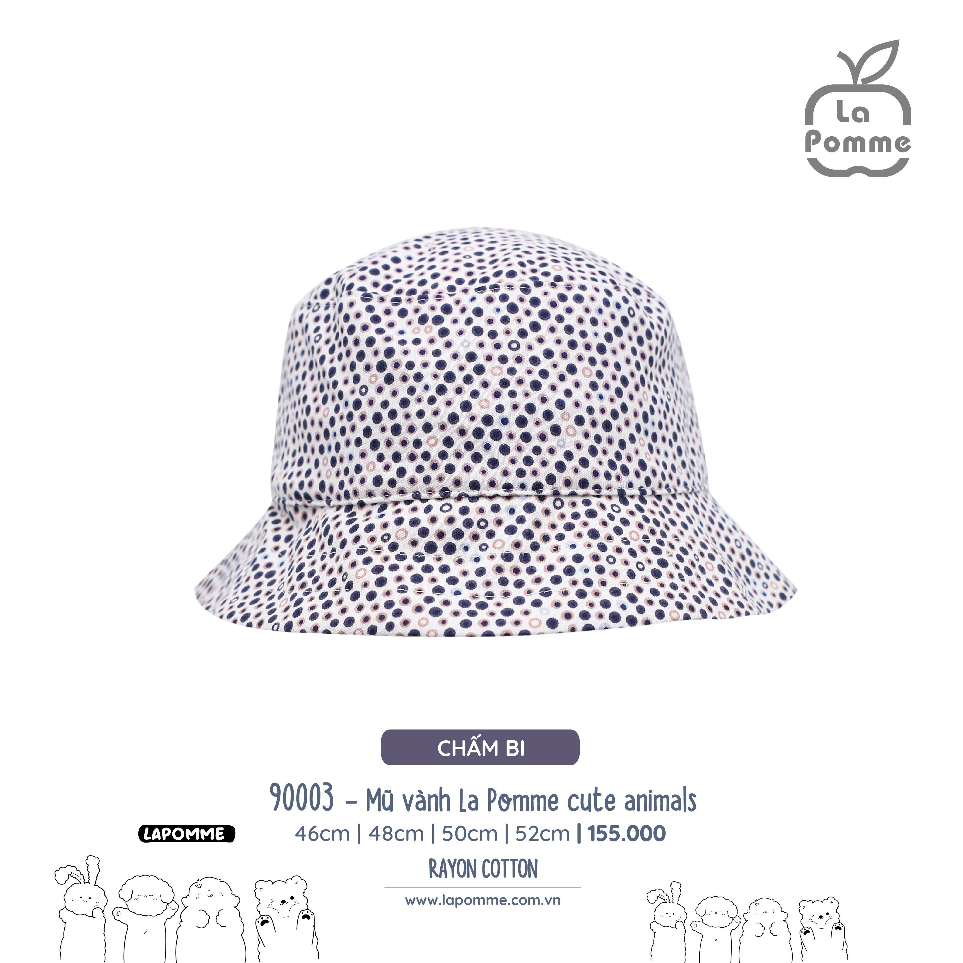 La pomme mũ vành la pomme cute animals ss2023