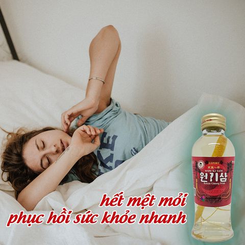 Nước Hồng Sâm Có Củ Won Ki Sam - Korea Ginseng Drink (120ml x 10 chai)