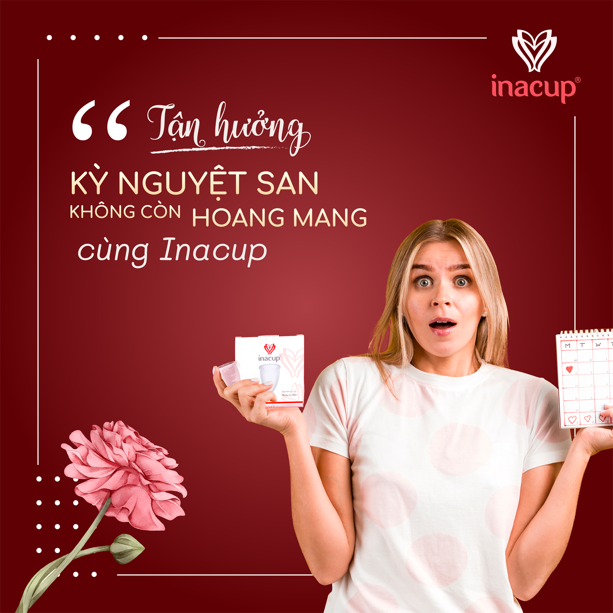 Cốc nguyệt san Inacup ( Size A : 4,2cm )