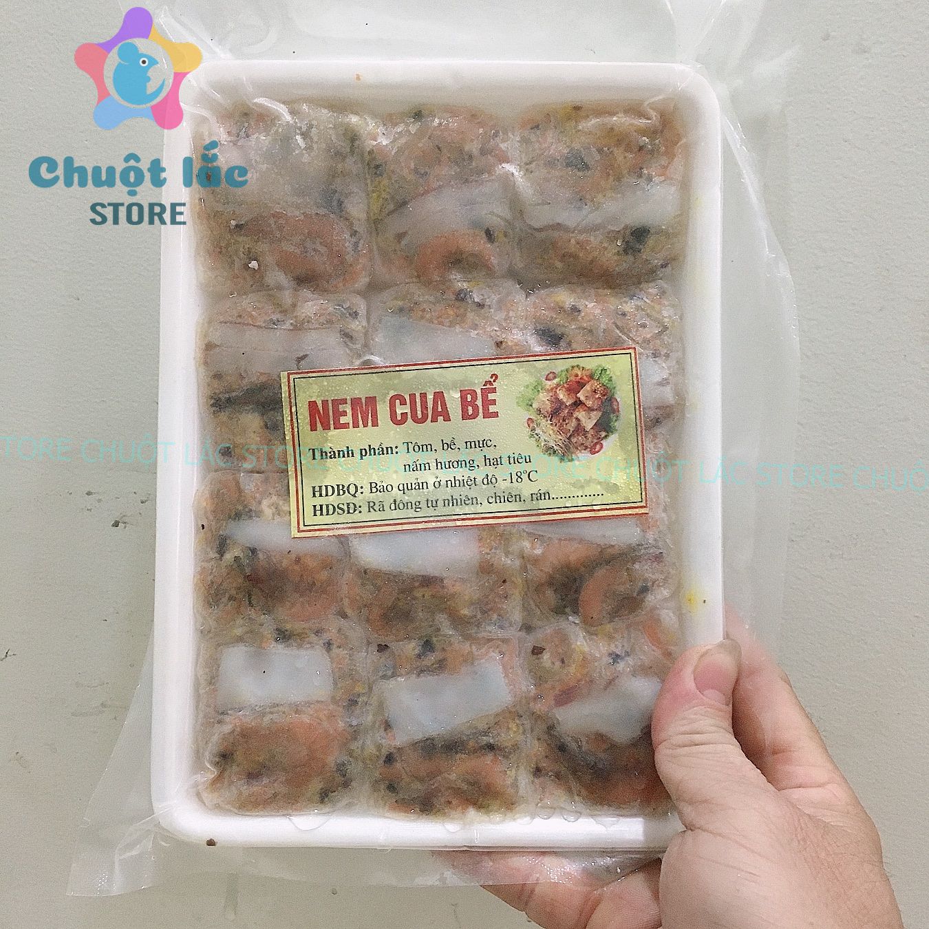Hcm đặc sản nem vuông, nem cua bể khay 12 cái 500gr chỉ giao tphcm