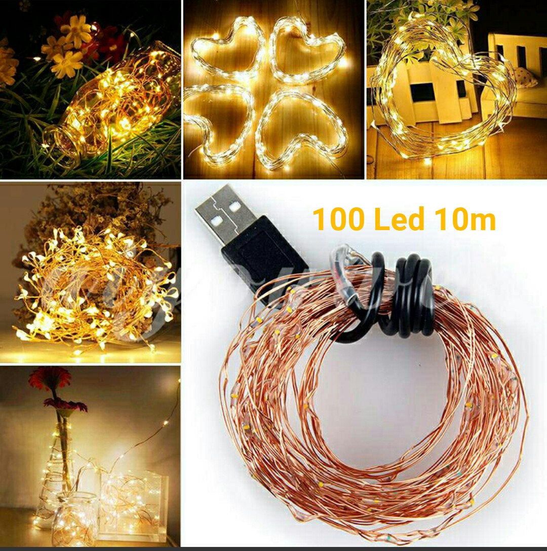 Dây Đom Đóm 50 Led Dài 5m Cổng USB