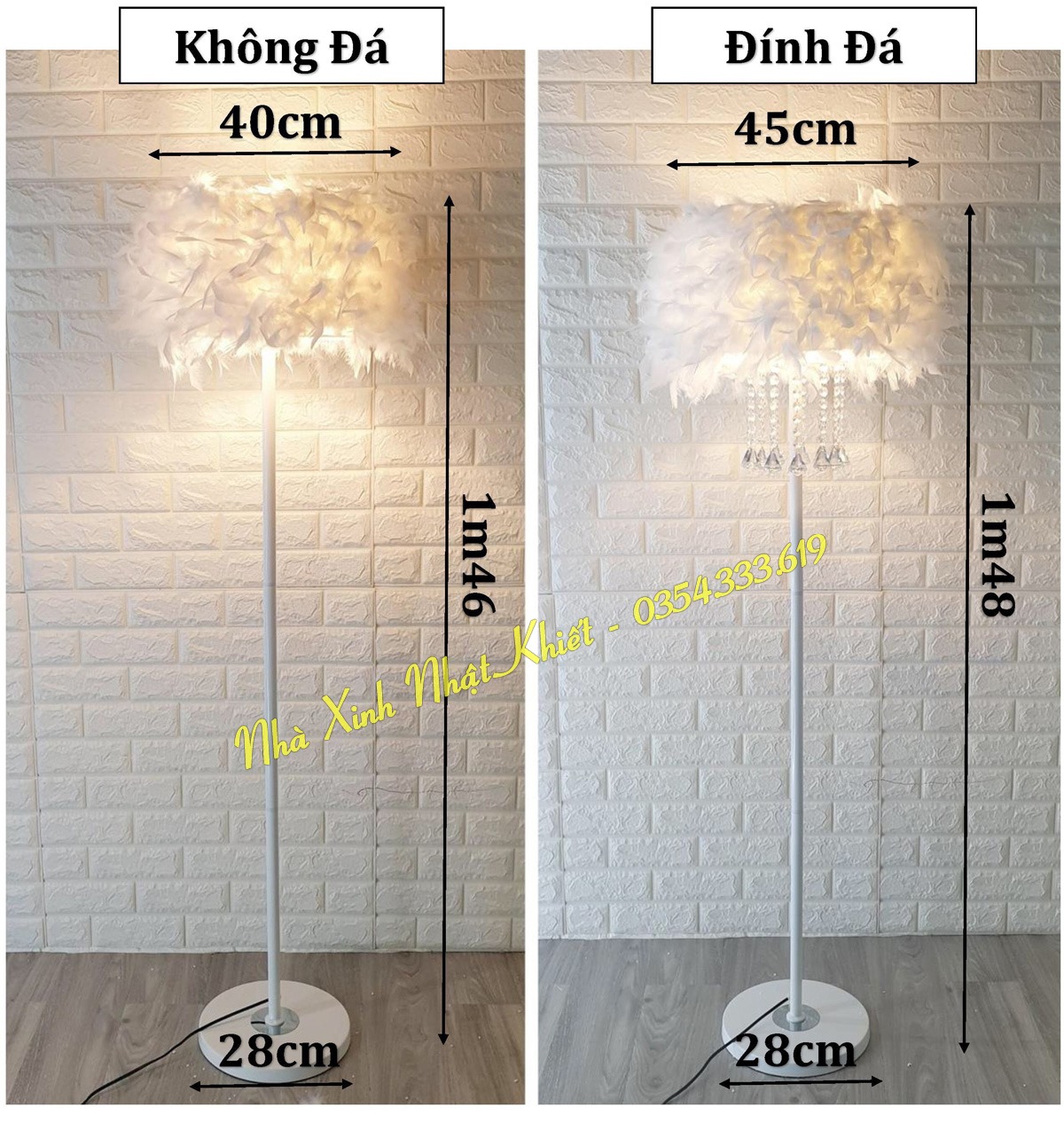 Đèn cây lông vũ, đèn trang trí đèn ngủ đủ màu
