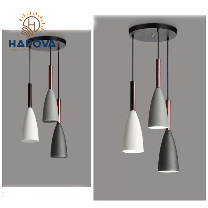 Đèn thả trần HAPOVA YISA chuôi gỗ 7582/3