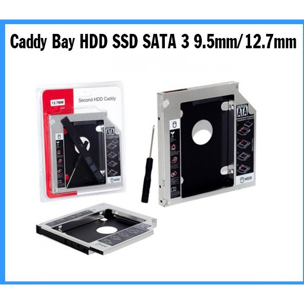 Caddy bay sata gắn SSD HDD vào ổ DVD Laptop