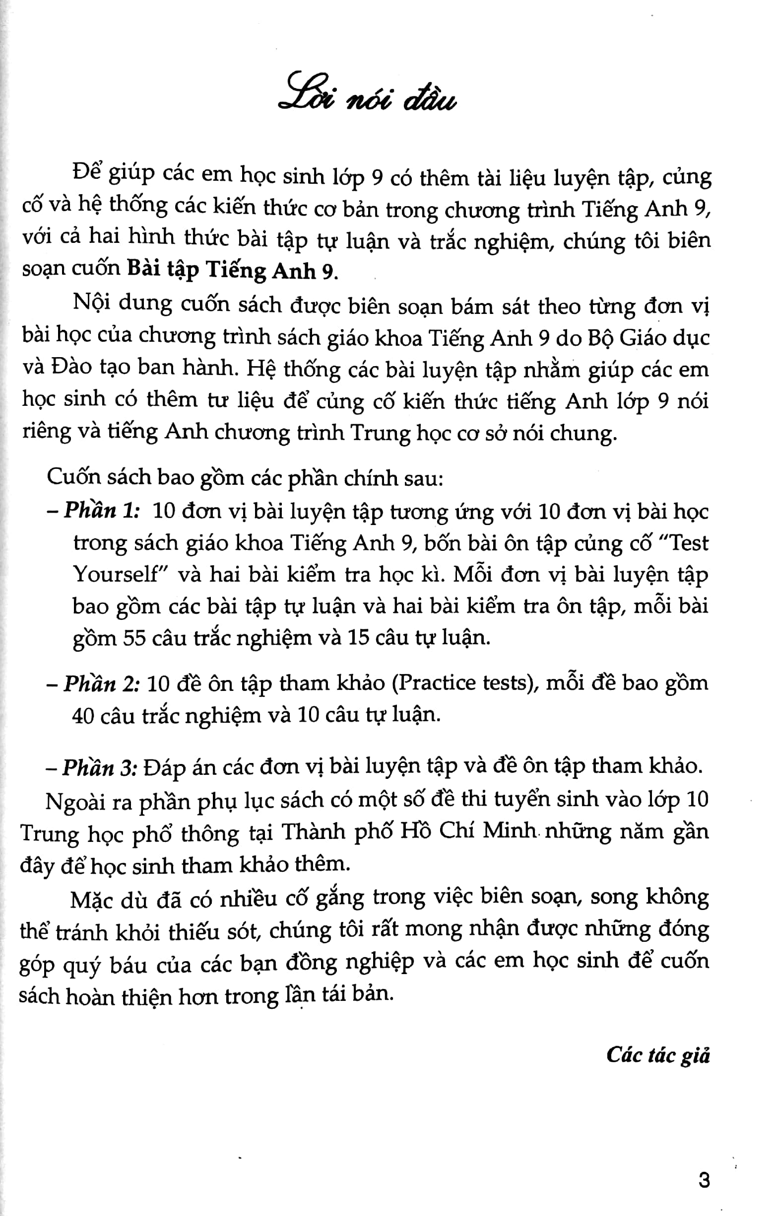 Fahasa - Bài Tập Tiếng Anh 9 (Có Đáp Án)