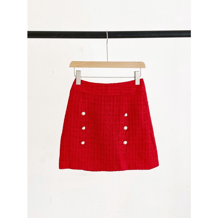 DOTTIE PREMIUM - Chân váy Mini Spring Shirt With Pearl Button S0053