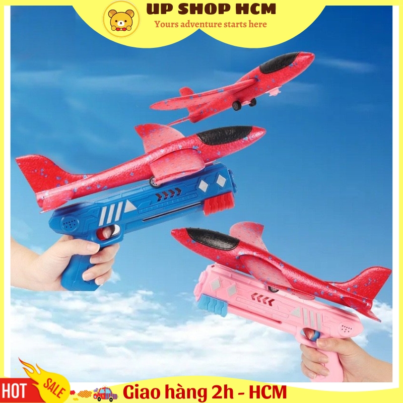 Đồ chơi bắn máy bay xốp bay lượn trên không