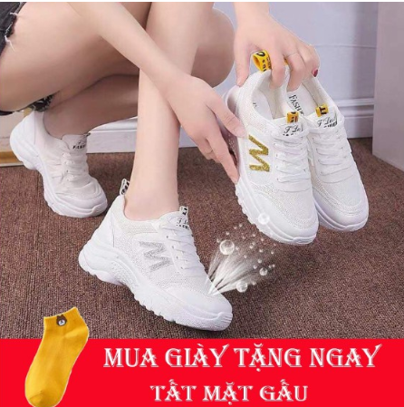 Giày Thể Thao Nữ  độn đế chữ M