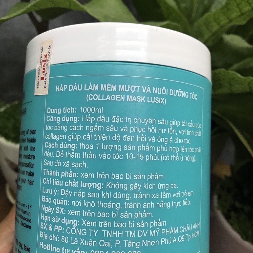 [HCM]Hấp dầu siêu mềm mượt Lusix Collagen Complex Mask 500ml