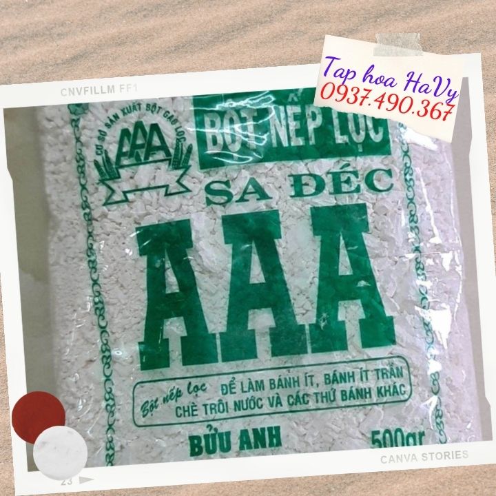 Bột Nếp Sa Đéc AAA 500g [FREE SHIP][BienHoa] tap hoa havy