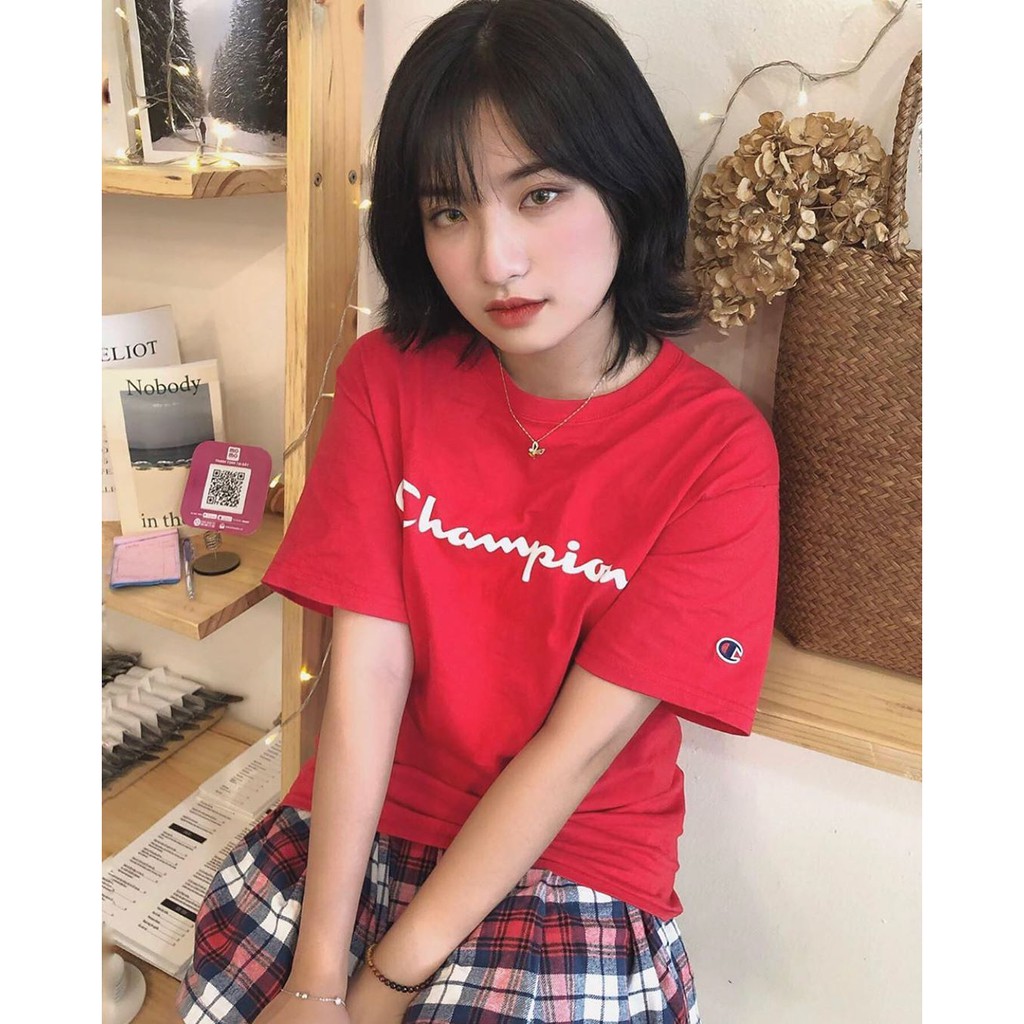 ÁO CHAMPION® GRAPHIC TEE RED -  AUTHENTIC -  SHIPPED USA