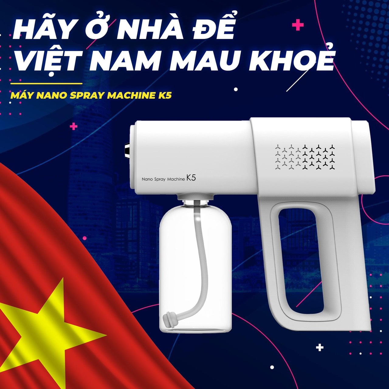 Máy phun xịt khuẩn nano cồn K5