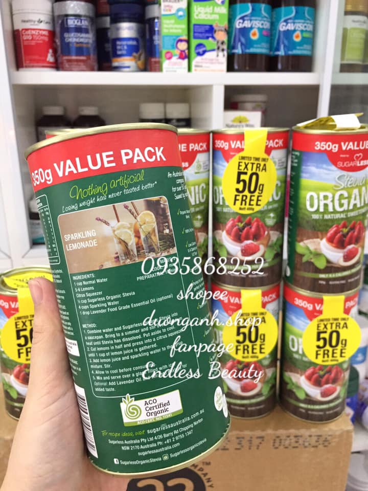 Đường ăn kiêng Stevia Organic 350g