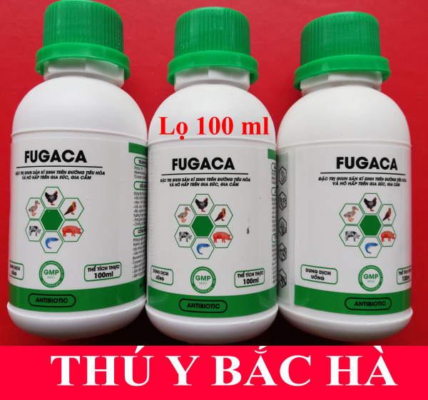 1 lọ FUGACA 100 ml Chuyên dùng cho gia súc và gia cầm, chó , mèo, thỏ, ngựa, dê mắc giun sán ký sinh trên đường tiêu hóa và hô hấp