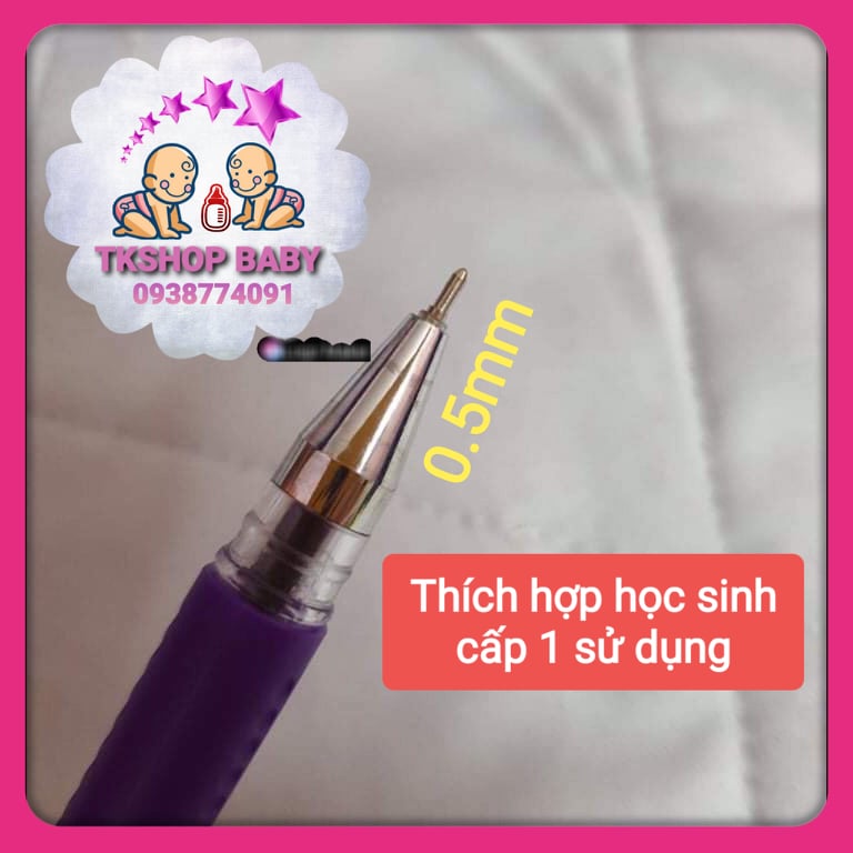 **COMBO 5 CÂY BÚT GEL MỰC NƯỚC MÀU TÍM DÀNH CHO HỌC SINH CẤP 1