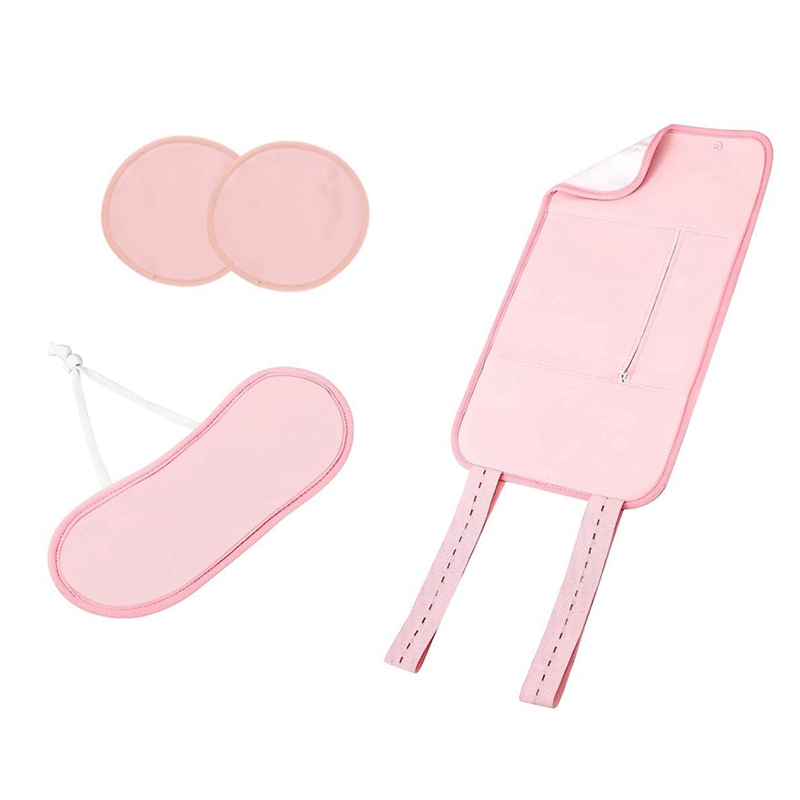 Castor Oil Wrap Adjustable Reusable Castor Oil Pack Wrap Elastic Strap Machine Washable Anti Oil Leak Pink