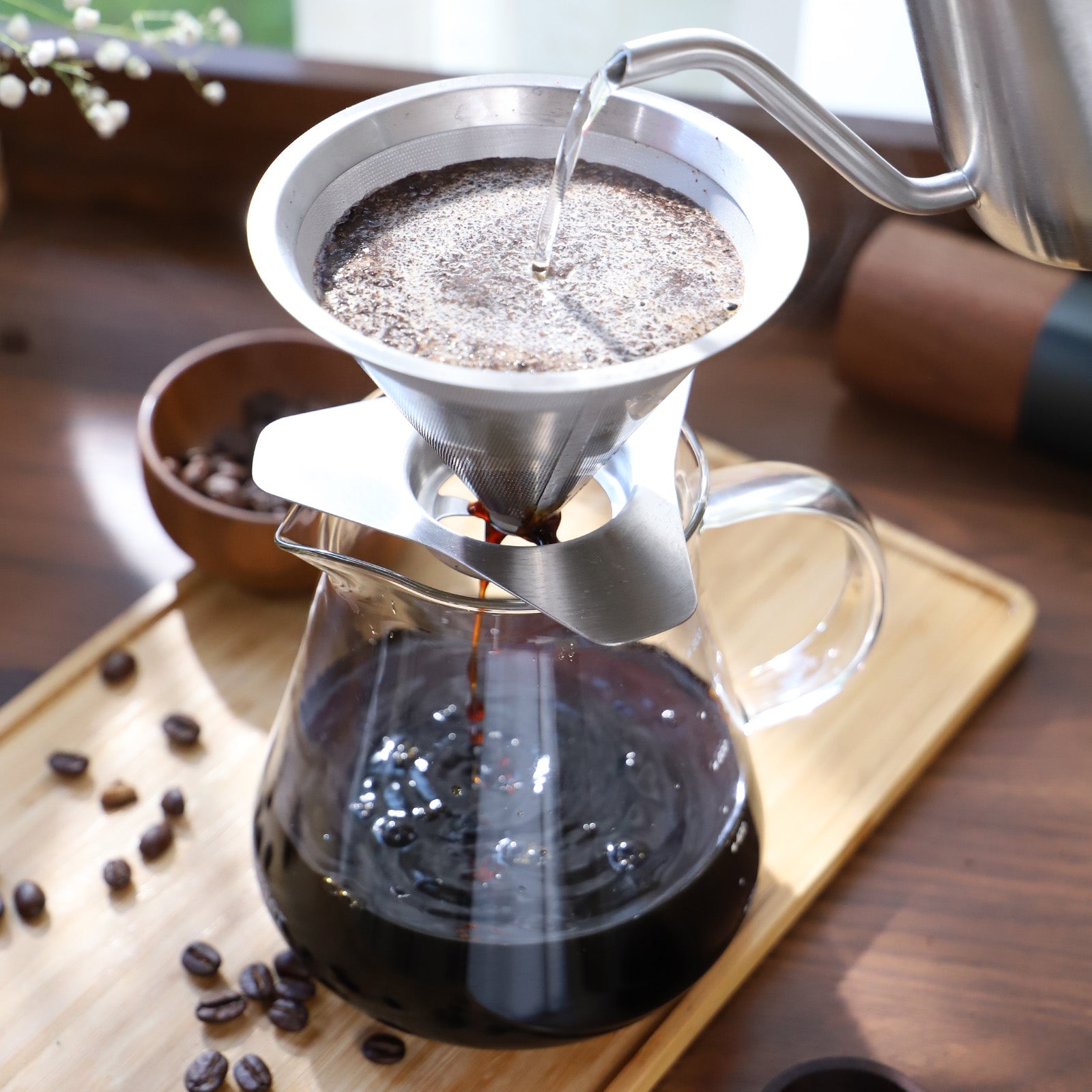 Bình pha cafe thủy tinh Samadoyo 800ml FT010