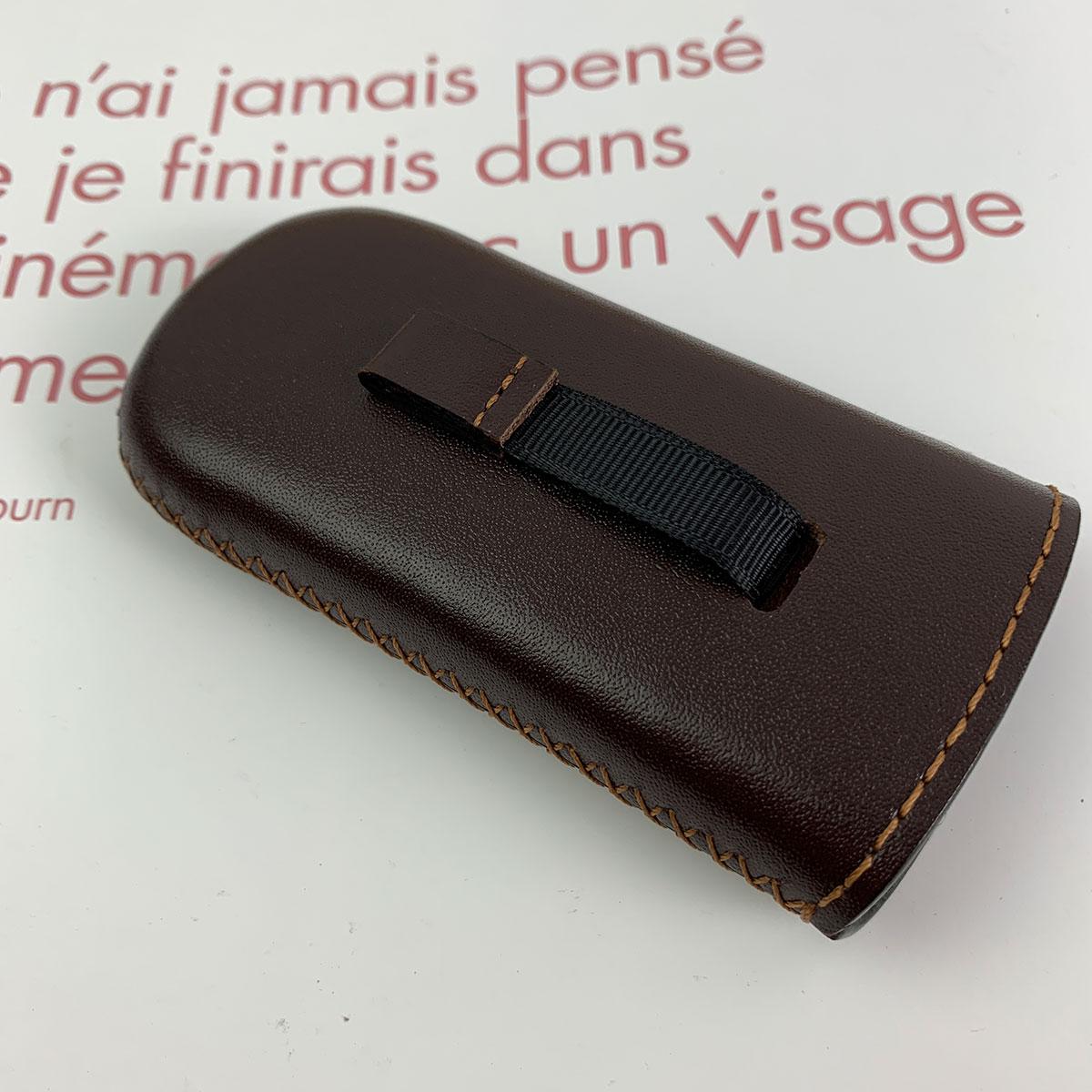 Bao da 6700 - da bò thật - handmade - màu nâu MC227
