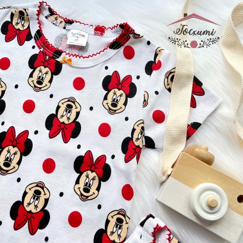 [HOT] SET BỘ THUN BOZIP BÉ GÁI MICKEY ĐỎ - Tocxumi House