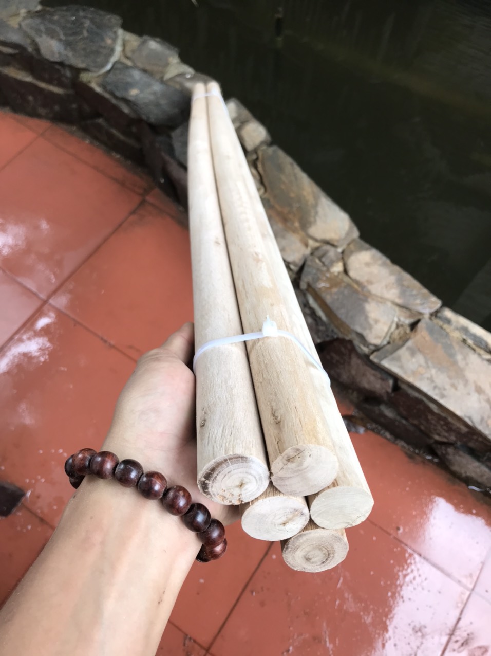 Combo 30 thanh gỗ tròn 3cm, dài 120cm