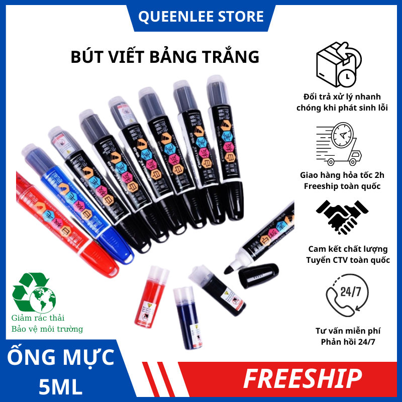 Bút bút bảng trắng cao cấp đổ mực dễ dàng queen lee store