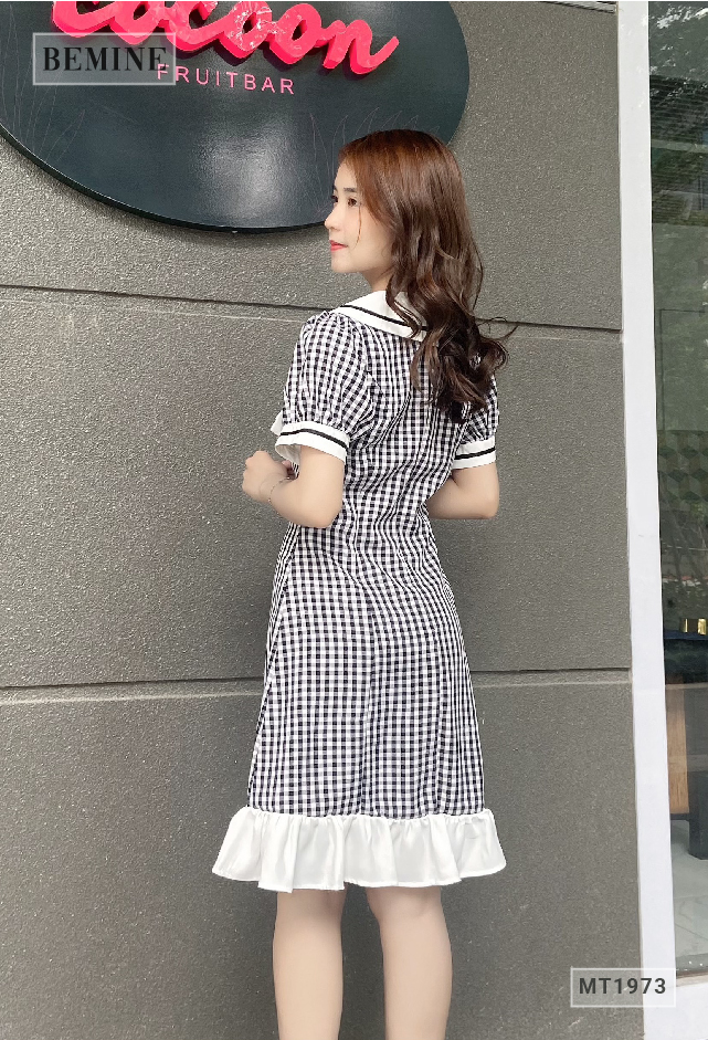 Đầm caro đuôi cá