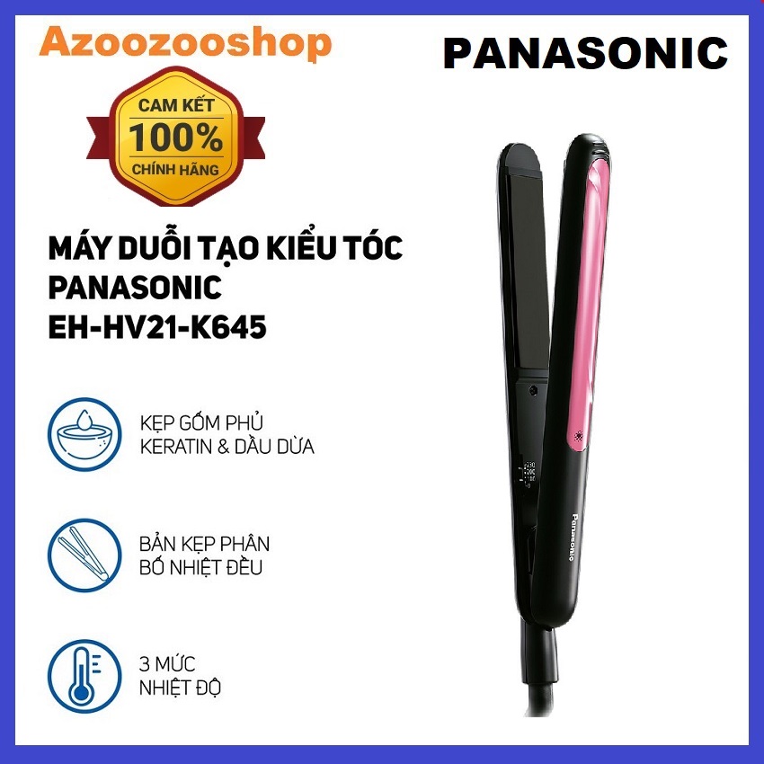 [HCM]Máy duỗi và tạo kiểu tóc Panasonic EH-HV21-K645 - bảo hành 12 tháng - hàng chính hãng