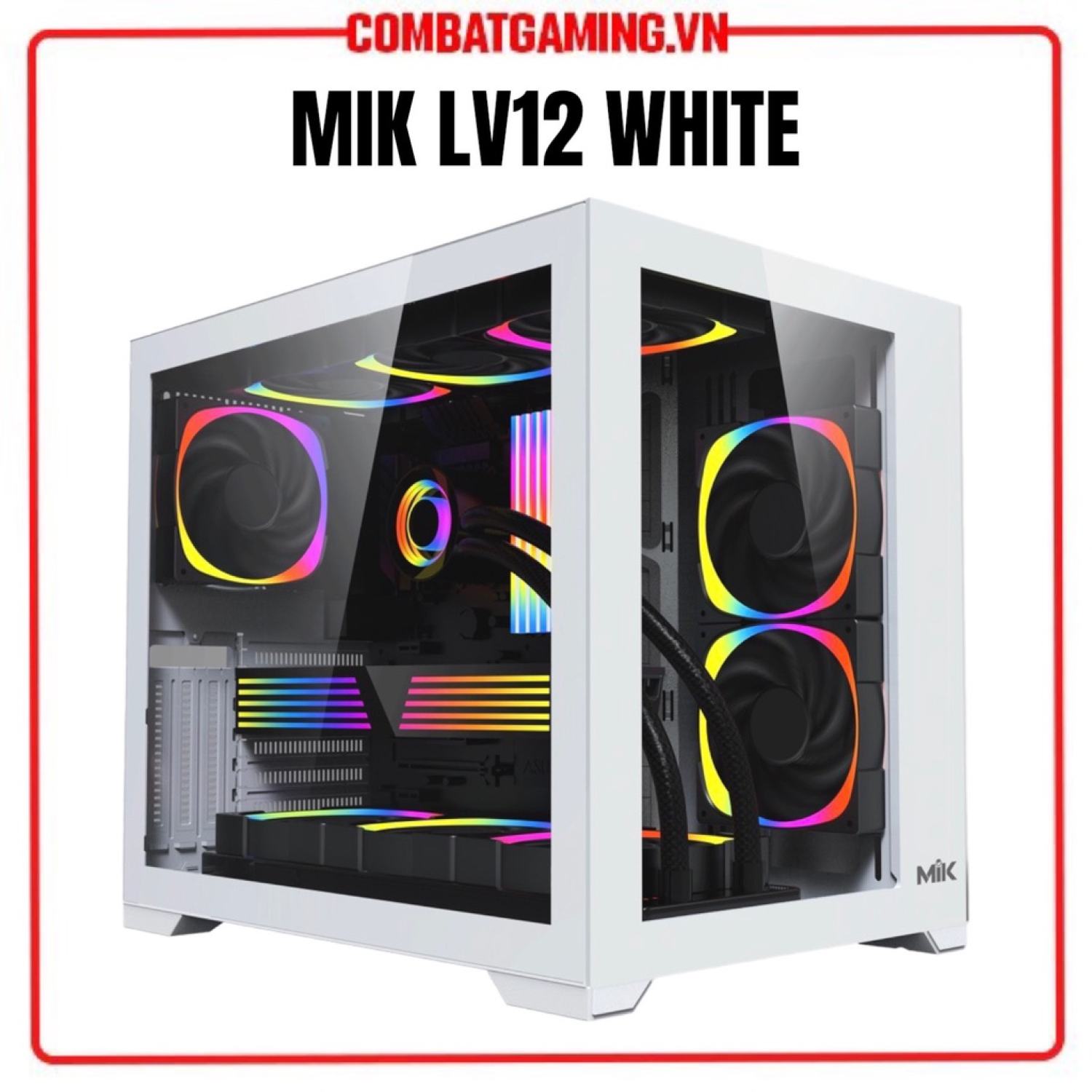 Vỏ Case Máy Tính MIK LV12 , MIK LV12 Mini Black / White