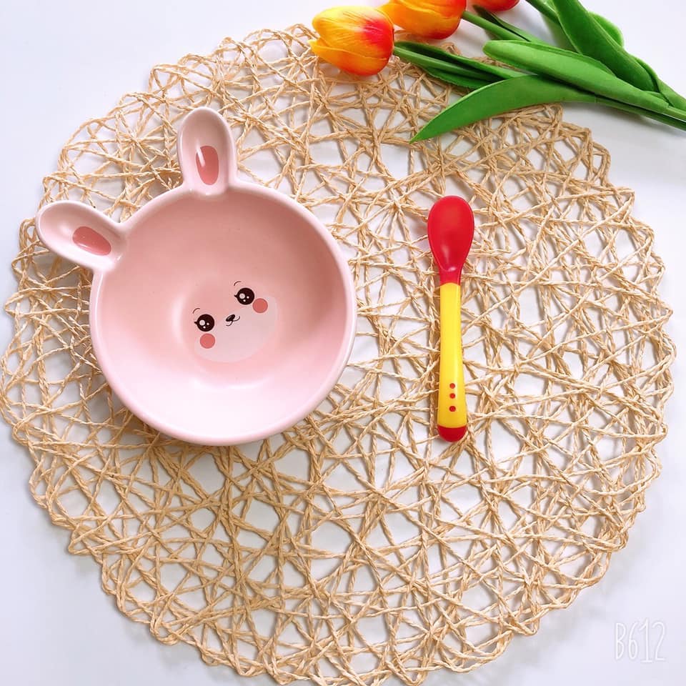 Bát Sứ Ăn Dặm Cao Cấp Thỏ Hồng - Dahamart Siêu Thị Ăn Dặm