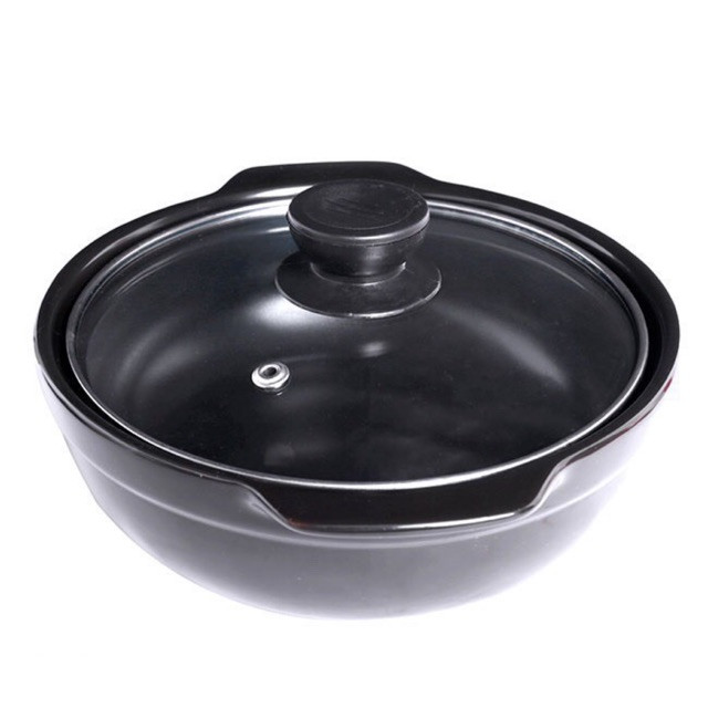 Nồi đất nắp kính, đường kính cả vành 16cm. nồi chuyên kho cá, kho tộ, giữ nóng tốt