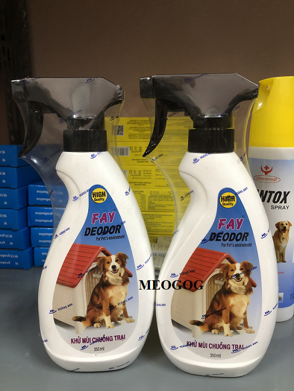 Xịt khử mùi chuồng trại vệ sinh chuồng trại fay deodor 350ml - 600ml meogog