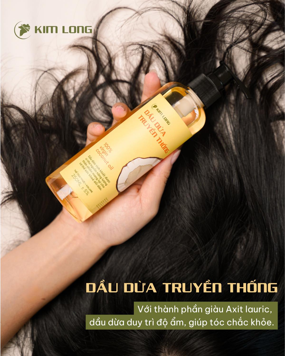 Dầu dừa nguyến chất 100% Bến Tre - Coconut oil extra virgin - Thuần chay