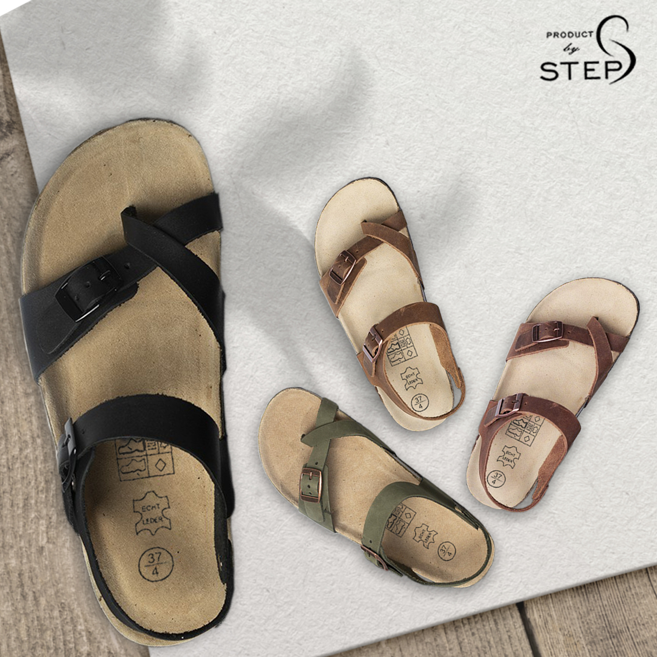 [Sandal] Giày đế trấu Unisex Da thật xỏ ngón (size 35-45)