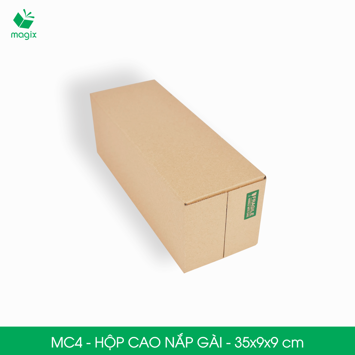 MC4 - 35x9x9 cm - 60 hộp dài - Hộp carton đóng hàng, hộp nắp gài, hộp quà | Magix Packaging