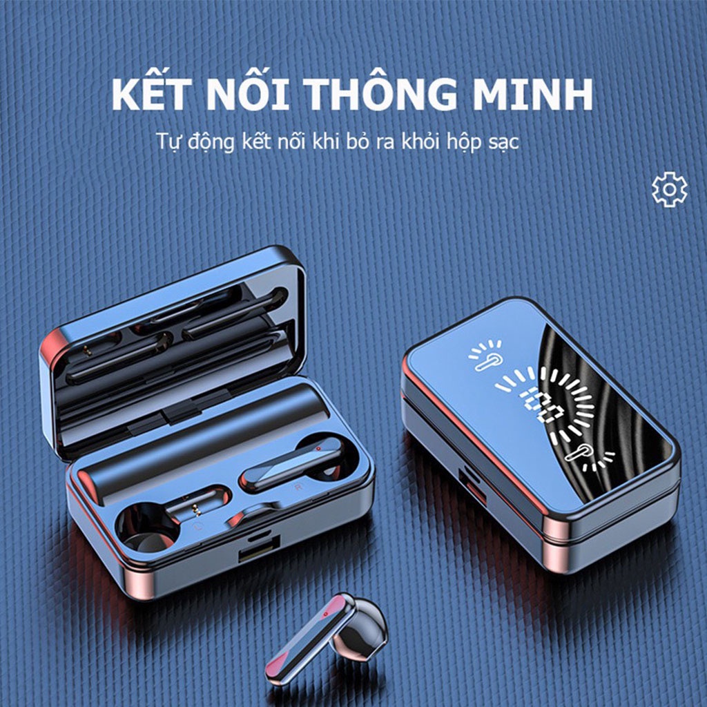 Tai Nghe Bluetooth không Dây S20 V5.3, Âm Thanh Hifi 9D Cực Hay Có Micro Màn hình LED chống thấm nước, Pin Trâu - BH lỗi 1 đổi 1